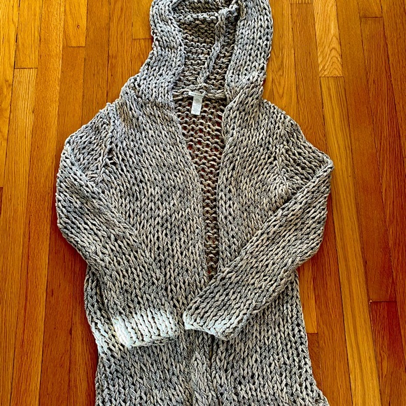 White + Warren Sweaters - White + Warren Cable Knit Cardigan with Hood - M.